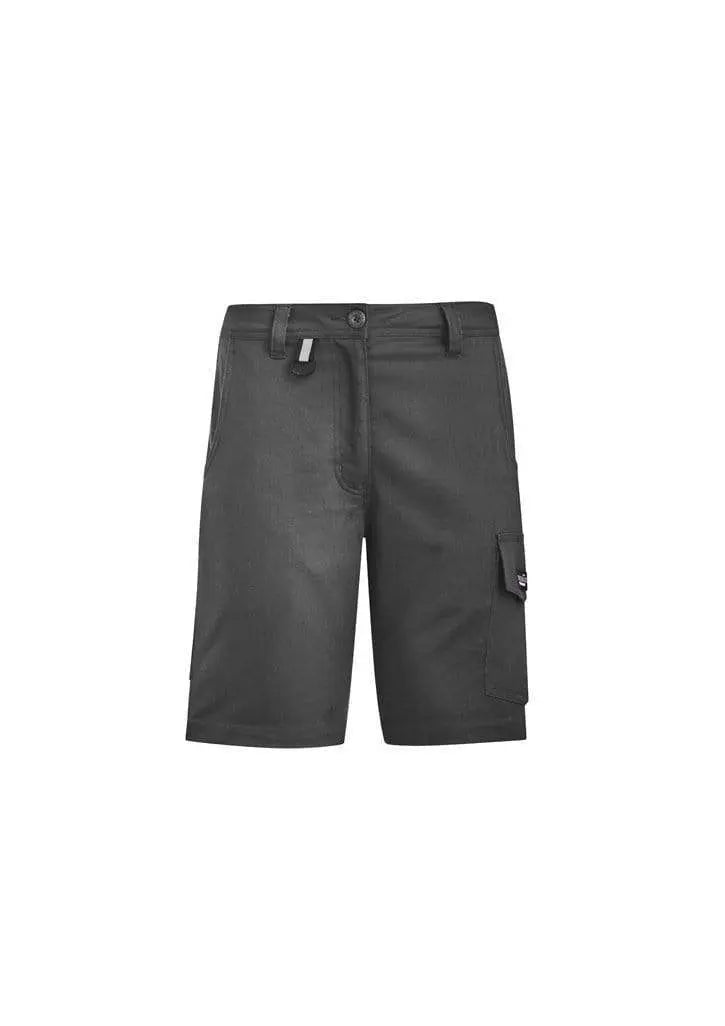 SYZMIK women's rugged cooling vented shorts ZS704 Work Wear Syzmik Charcoal 16